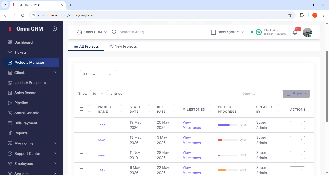 Omni CRM - Ticketing and Support